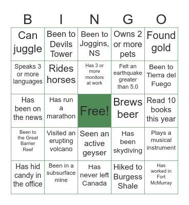 AGS Bingo Card