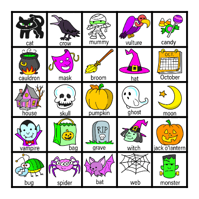 Halloween Bingo Card