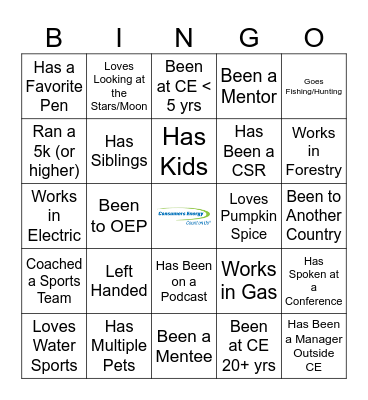 Networking BINGO Card