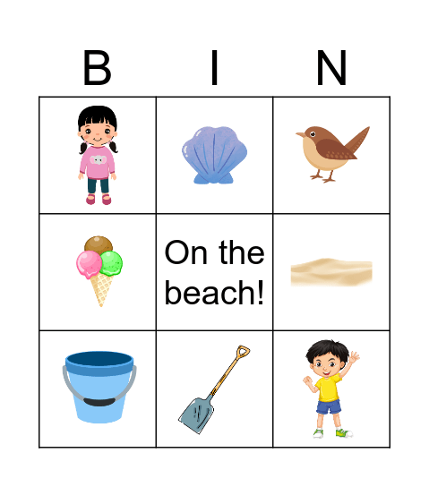 On the beach! Bingo Card
