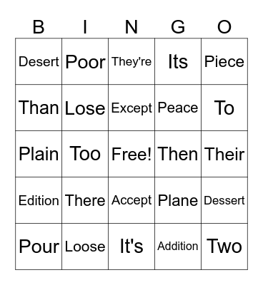 Bingo Card