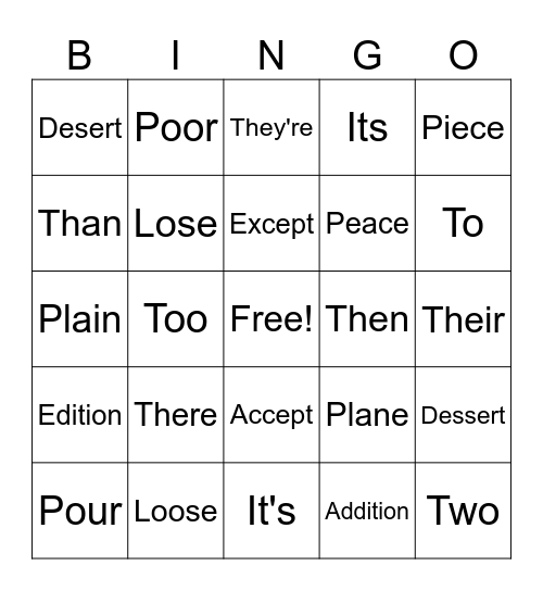 Bingo Card
