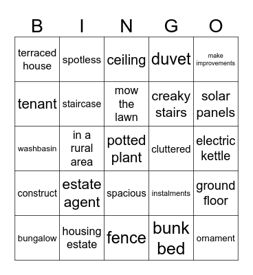 UNIT 2 Bingo Card