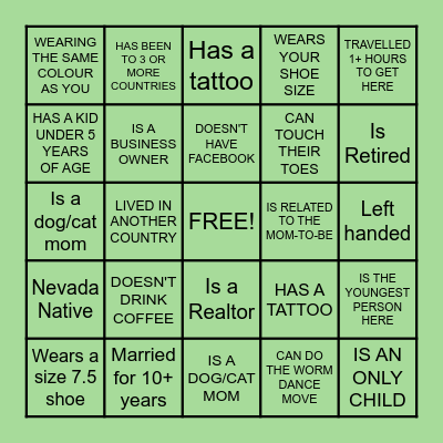 MEET THE GUEST BINGO Card