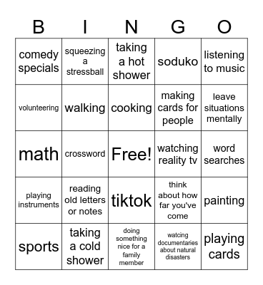 ACCEPTS BINGO Card