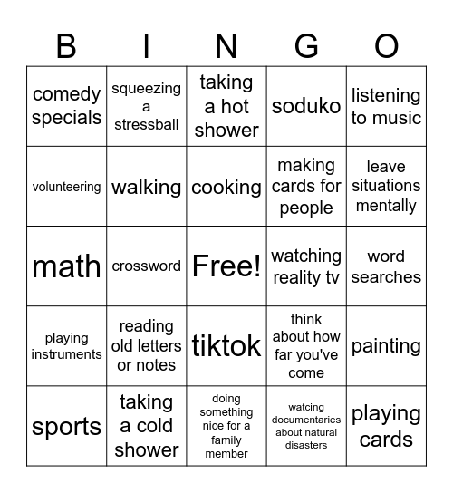 ACCEPTS BINGO Card