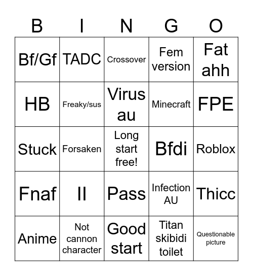C.AI Bingo Card