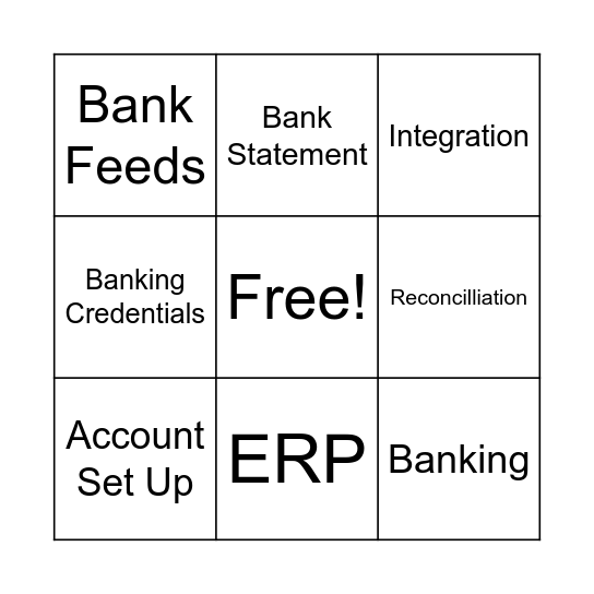 Banking Bingo Card