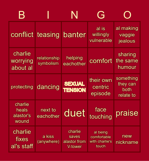 CHARLASTOR Bingo Card