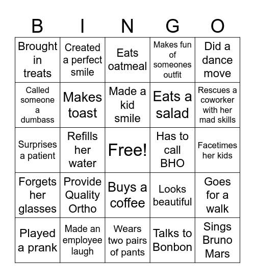 Best Boss Bingo Card