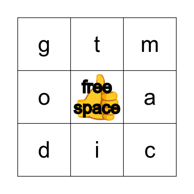 Letter Sound Review Bingo Card