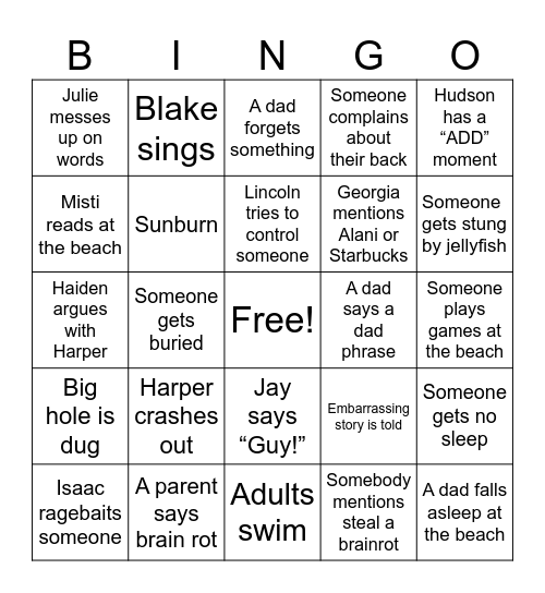 Bingo Card