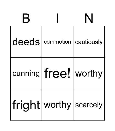 CKLA Knowledge Unit 3 Bingo Card