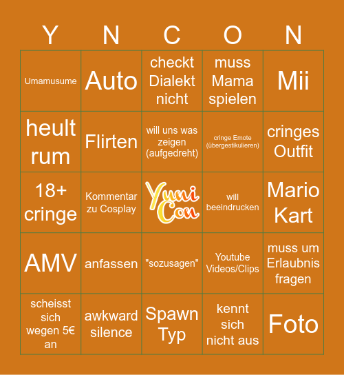 YuniCon Peak TrottlBingo Card