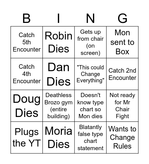 BuckLocke #2 Bingo Card
