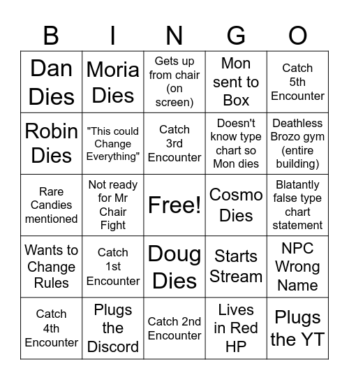 BuckLocke #2 Bingo Card