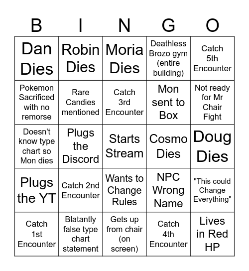 BuckLocke #2 Bingo Card
