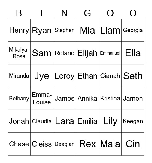 CLASS OF 2025 Bingo Card