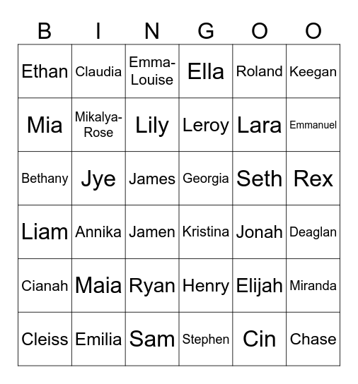 CLASS OF 2025 Bingo Card