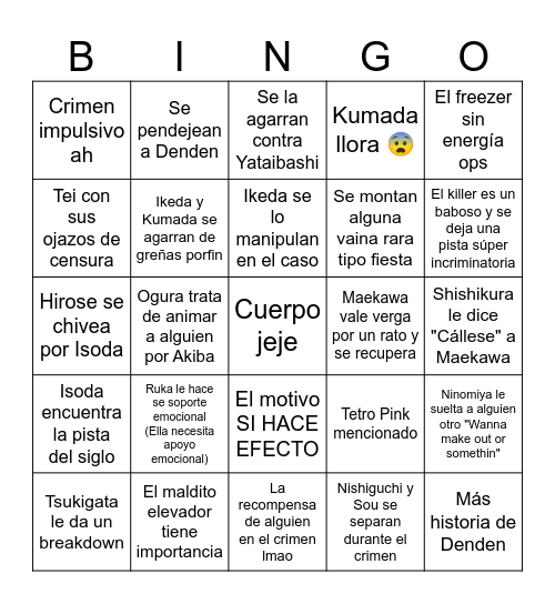 Cap2 del Blu ft Aza Bingo Card