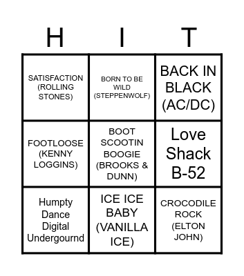 Quick Hits Bingo Card