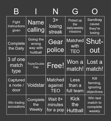 Umbra Bingo Card