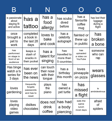 OFFICE Bingo Card