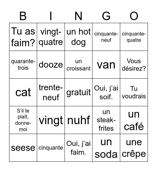 Akira Thomas Bingo Card