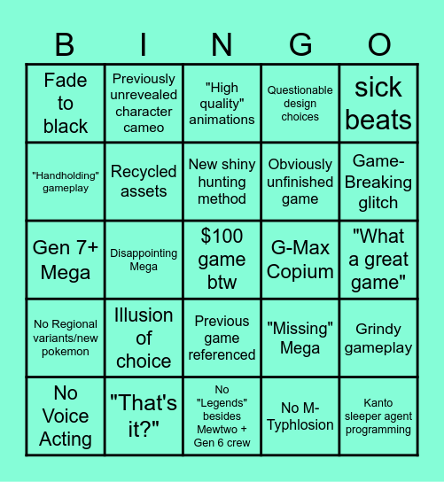 T.C. Legends Z-A Stream Bingo Card