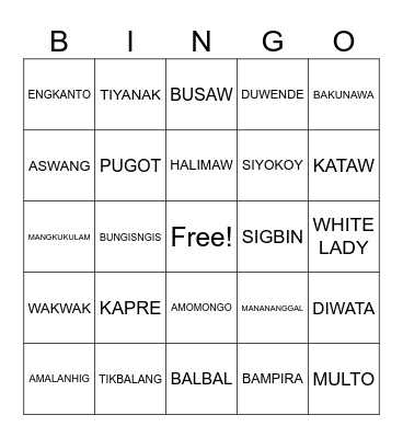 HALLOWEEN BINGO Card