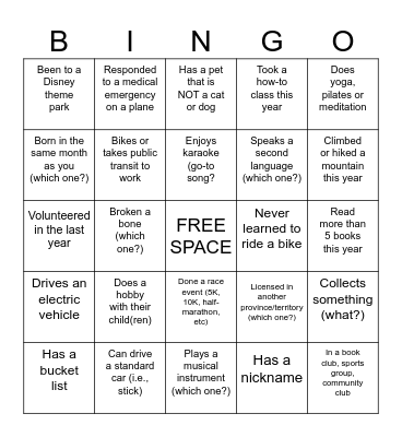 DoF&CP Appreciation Event Bingo Card