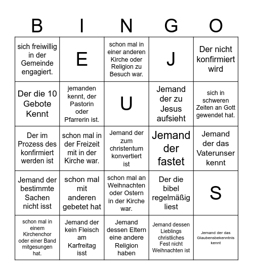 Krisztian,s jemand der… bingo Card