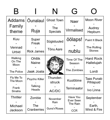 Artiumi musabingo 9 Bingo Card