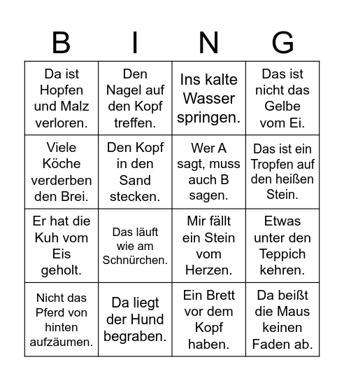 Klugscheißerchen- Bingo Card