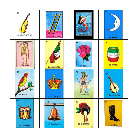 Loteria Bingo Card