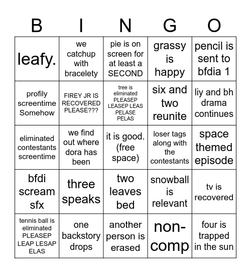 TPOT 20 BINGO BY CIN Bingo Card