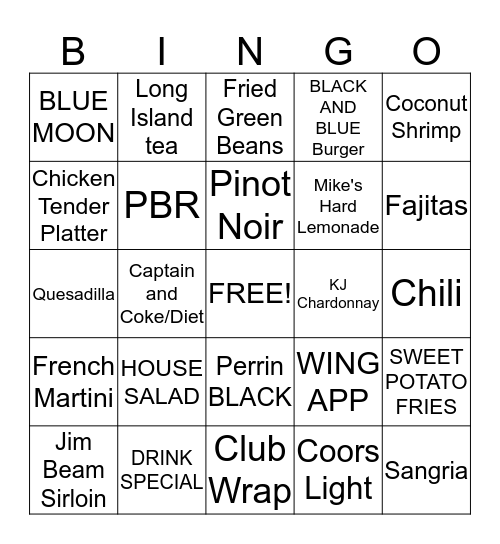 CHEERS BINGO CONTEST Bingo Card