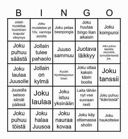 JUUSO 30 Bingo Card