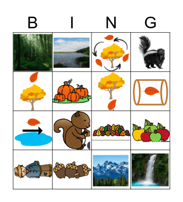 Fall Bingo Card