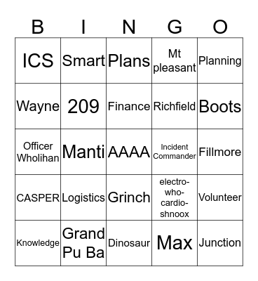 GRINCH BINGO Card