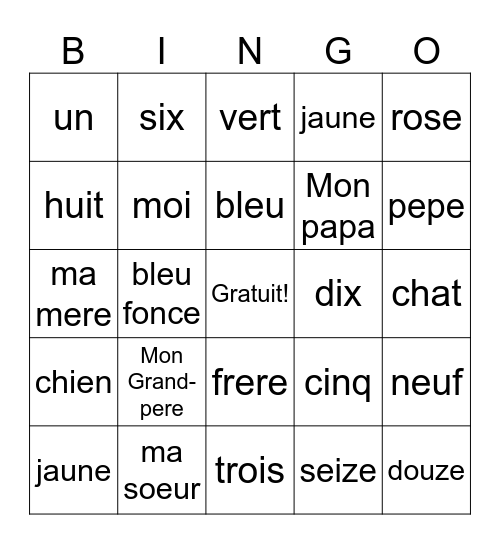 Daisy Cooper Bingo Card