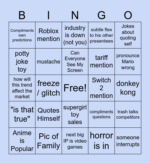 McGraths Wrath Bingo Card