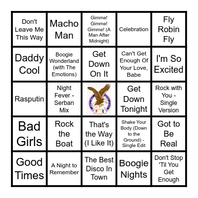 YOU KNOW DISCO Bingo Card