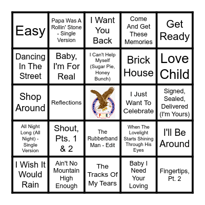 YOU KNOW MOTOWN Bingo Card