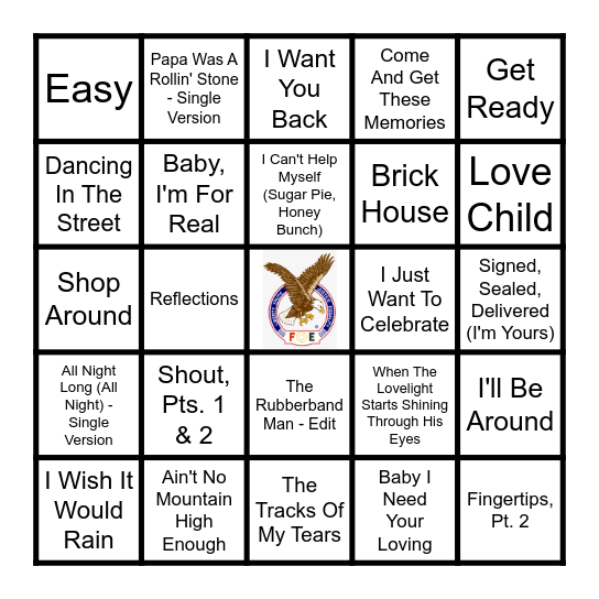 YOU KNOW MOTOWN Bingo Card