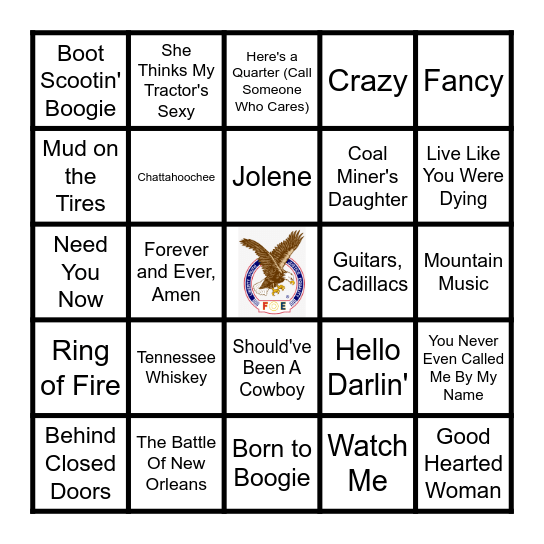 YOU KNOW COUNTRY Bingo Card