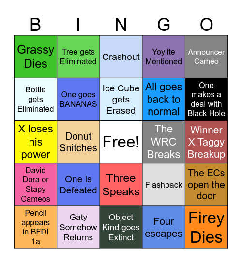 TPOT 20 Bingo Card