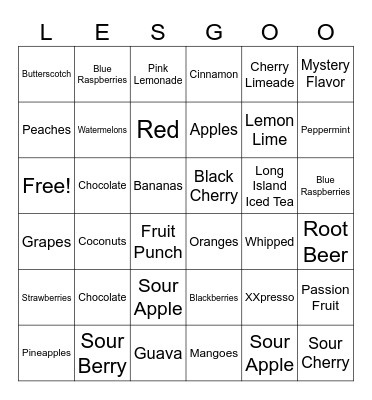 99 Bingo Card