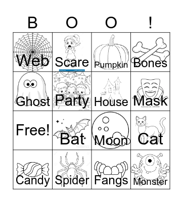 ESL Halloween Bingo Card