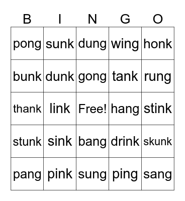 Welded Sounds Bingo Card
